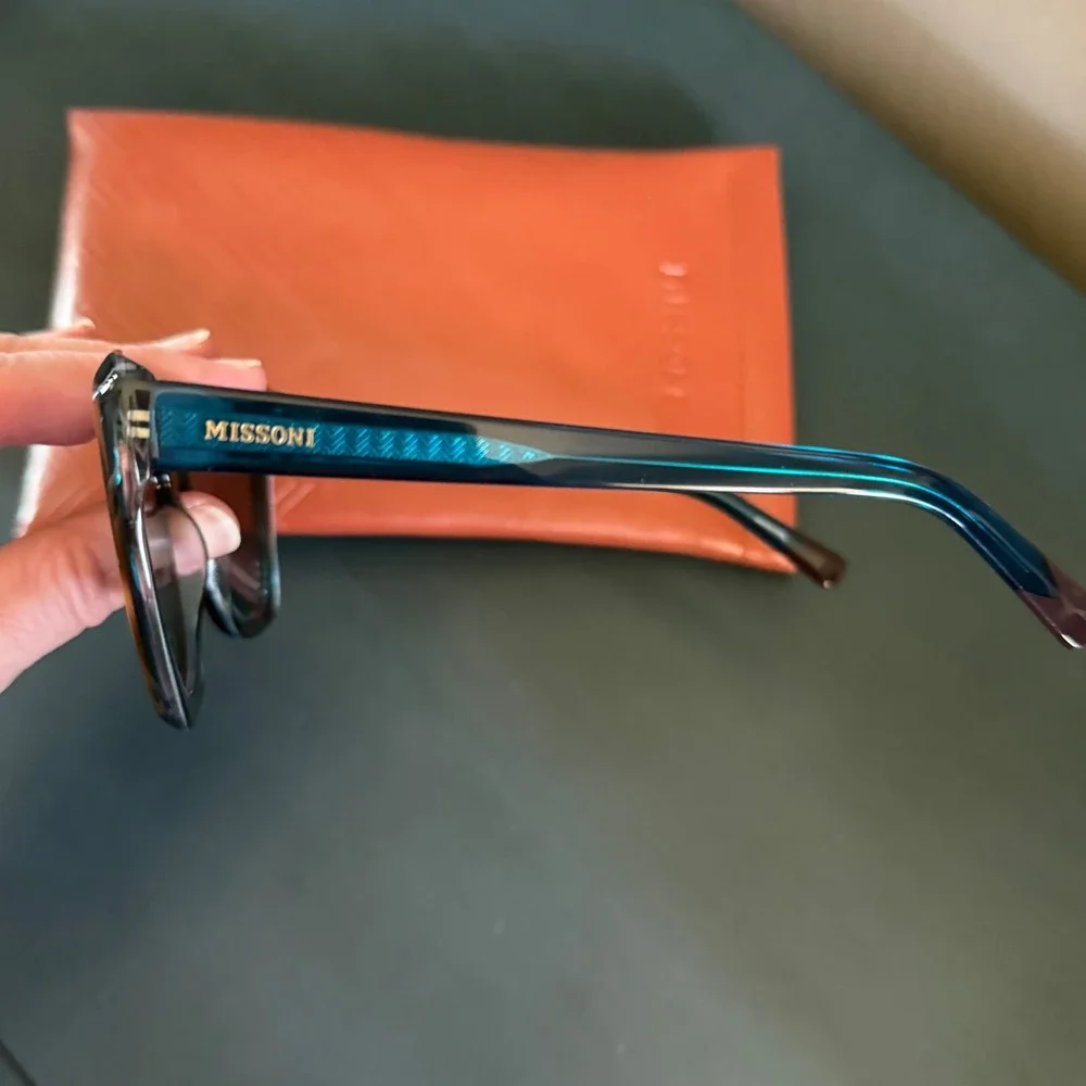 Missoni New MIS 0112/S Cat Eye Sunglasses Tortoise Teal Blue‎